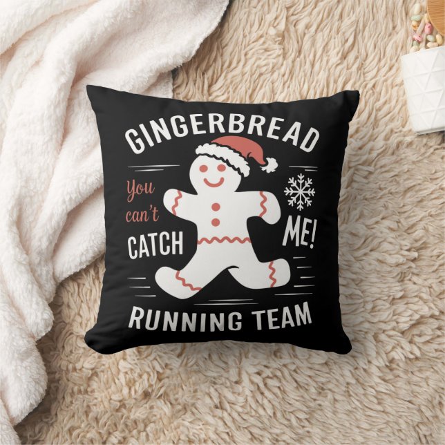 Kerstbrood Hardloop Team Kerst Humor Kussen (Deken)