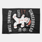Kerstbrood Hardloop Team Kerst Humor Theedoek (Horizontaal)