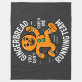 Kerstbrood hardloopteam fleece deken (Voorkant)