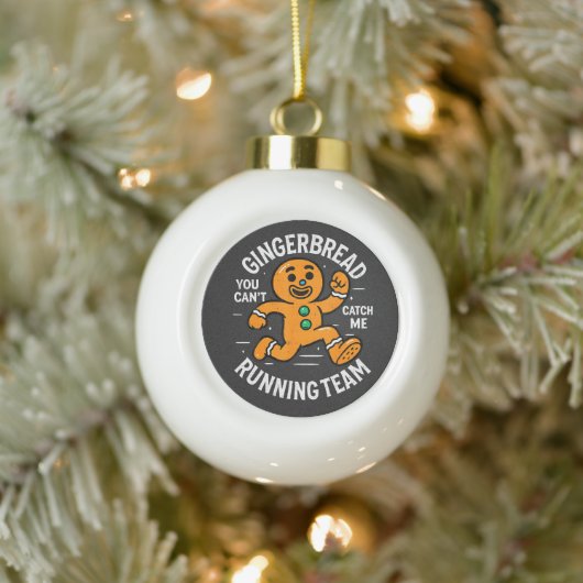 Kerstbrood hardloopteam keramische bal ornament (Boom)