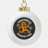 Kerstbrood hardloopteam keramische bal ornament (Voorkant)