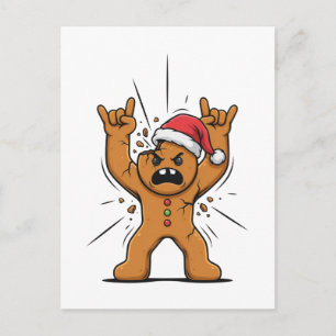 Kerstbrood Heavy Metal Gitaar Kerstmis 2026 Aankondigingskaart