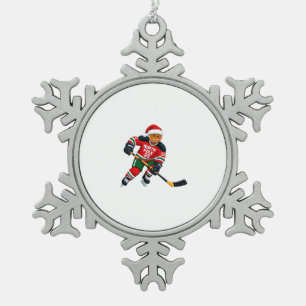 Kerstbrood Hockey Kerstmis 2026 Kerstsporten Tin Sneeuwvlok Ornament