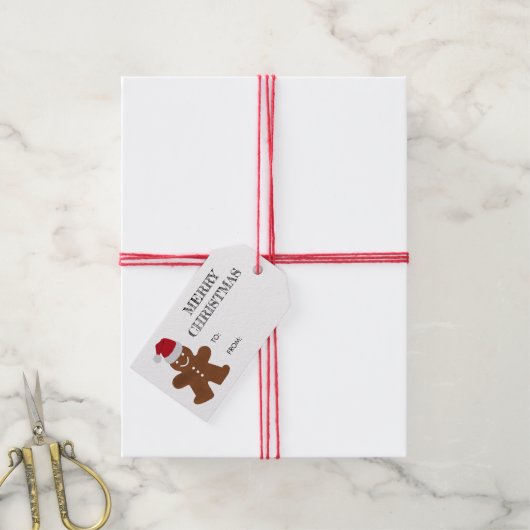 kerstbrood Man Cookies Holiday Baking Cadeaulabel (Met Touw)