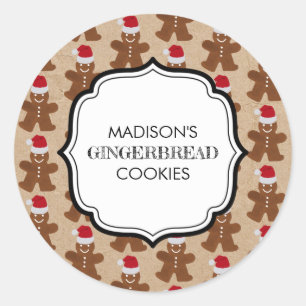 kerstbrood Man Cookies Holiday Baking Ronde Sticker