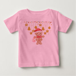 Kerstbrood Merry Christmas Lichtjes baby t-shirt