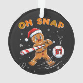 Kerstbrood Oh Snap 67 Honkbal Ornament (achterkant)