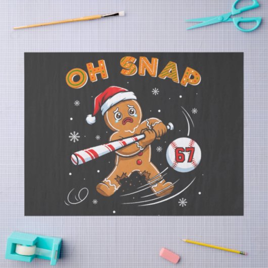 Kerstbrood Oh Snap 67 Honkbal Tissuepapier (Craft)