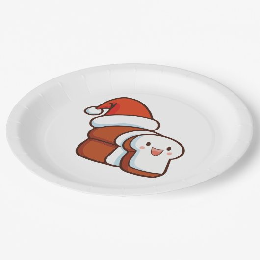 kerstbrood papieren bordje (Gekanteld)