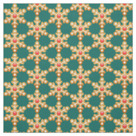 Kerstbrood Snowflake Groene Patroon Stof