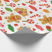 Kerstbrood & Suikerstok Cadeaupapier (Hoek)