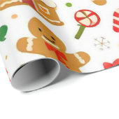 Kerstbrood & Suikerstok Cadeaupapier (Rol Hoek)