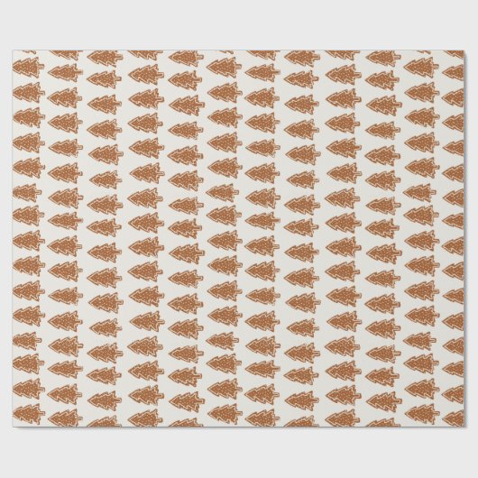 kerstbrood Trees Modern Cadeaupapier (Vlak)