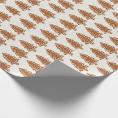 kerstbrood Trees Modern Cadeaupapier (Hoek)