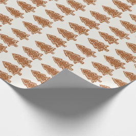 kerstbrood Trees Modern Cadeaupapier