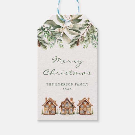 Kerstbrood Vakantie Cadeaulabel (Voorkant)