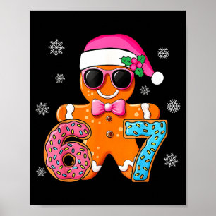 Kerstbrood Zes Zeven 67 Meme 6 7 Grappig Kerstmis  Poster