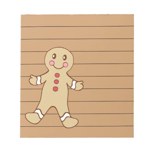 Kerstbroodje Chocolade Notitieblok (Voorkant)