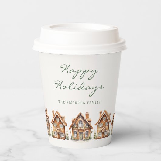 Kerstbroodvakantie Papieren Bekers (Voorkant)