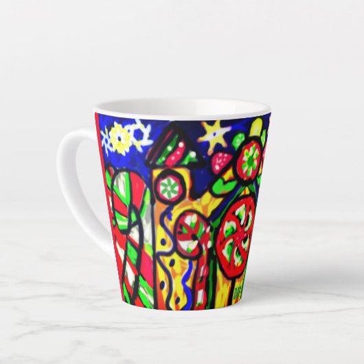 Kerstbrookasteel Latte Mok (Linkerhoek)