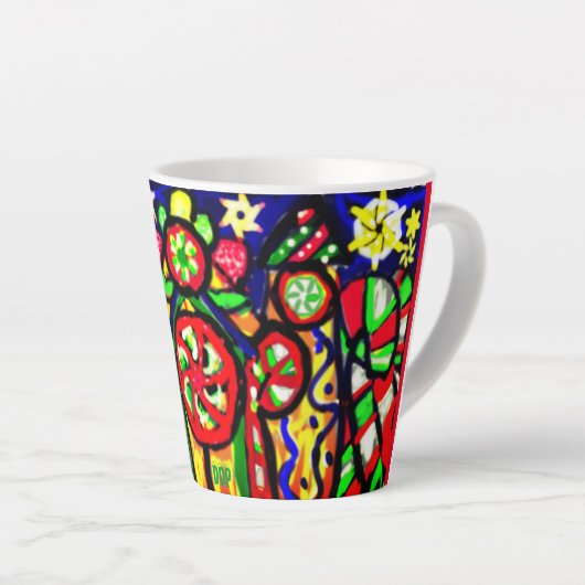 Kerstbrookasteel Latte Mok (Rechterhoek)