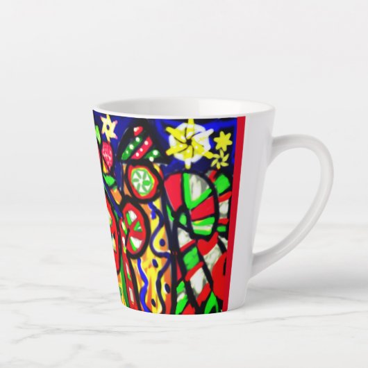 Kerstbrookasteel Latte Mok (Rechts)