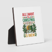 Kerstbrouw Bierglazen Dennen Hop Fotoplaat (Voorkant)