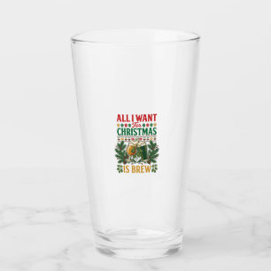 Kerstbrouw Bierglazen Dennentakken Hop Glas