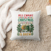 Kerstbrouw Bierglazen Dennentakken Hop Kussen (Deken)