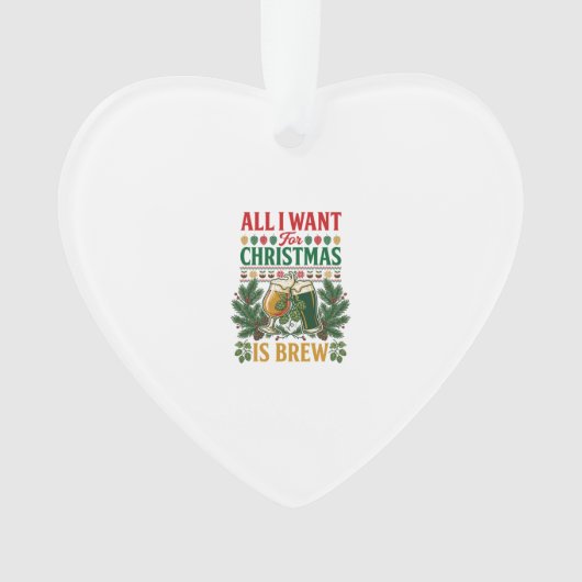 Kerstbrouwbierglazen Dennen Hoppen Ornament (voorkant)