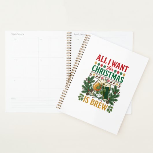 Kerstbrouwbierglazen Dennen Hoppen Planner (Display)