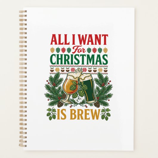 Kerstbrouwbierglazen Dennen Hoppen Planner (Voorkant)