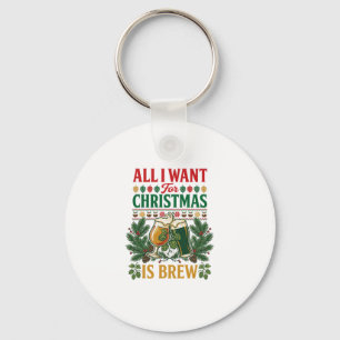 Kerstbrouwbierglazen Dennen Hoppen Sleutelhanger