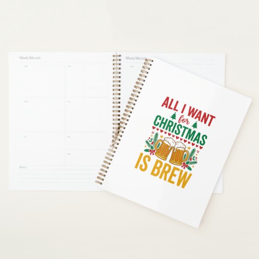 Kerstbrouwsel Vakantie Drank Ontwerp Planner (Display)