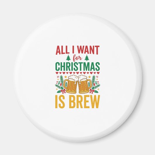 Kerstbrouwsel Vakantiedrank Ontwerp Magneet (Voorkant)