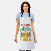 Kerstbrouwsel Vakantiedrank Ontwerp Schort (Gedragen)