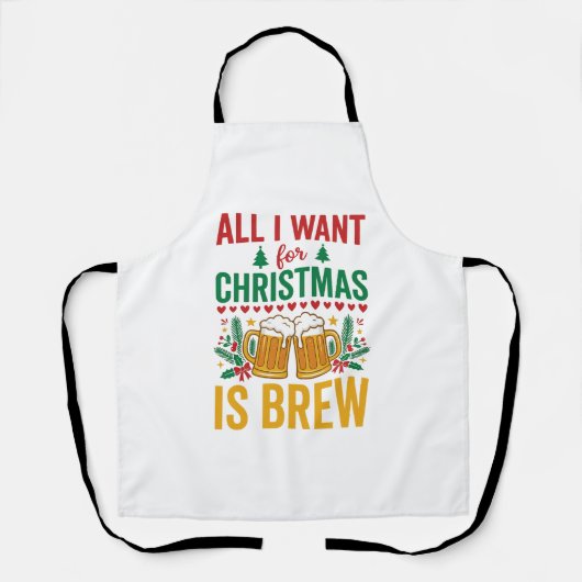 Kerstbrouwsel Vakantiedrank Ontwerp Schort (Voorkant)