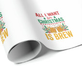 Kerstbrouwsel Vakantiedrankontwerp Cadeaupapier (Rol Hoek)