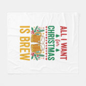 Kerstbrouwsel Vakantiedrankontwerp Fleece Deken (Voorkant (Horizontaal))