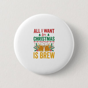 Kerstbrouwsel Vakantiedrankontwerp Ronde Button 5,7 Cm