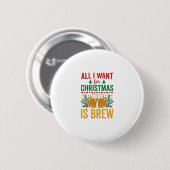 Kerstbrouwsel Vakantiedrankontwerp Ronde Button 5,7 Cm (Voorkant /achterkant)