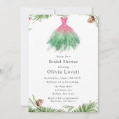 Kerstbruidsjurk Vrijgezellenfeest Kaart (Voorkant)