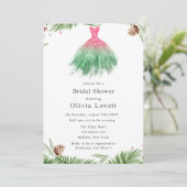 Kerstbruidsjurk Vrijgezellenfeest Kaart (Staand voorkant)