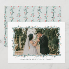 Kerstbruiloft aankondiging fotokaart