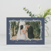 Kerstbruiloft aankondiging fotokaart (Staand voorkant)