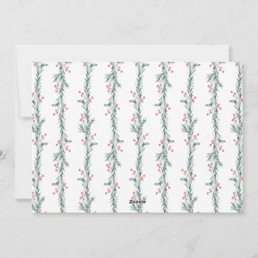 Kerstbruiloft aankondiging fotokaart (Achterkant)