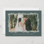 Kerstbruiloft aankondiging fotokaart (Voorkant)