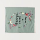 Kerstbruiloft achtergrond, decemberbruiloft decor wandkleed (Voorkant (horizontaal))