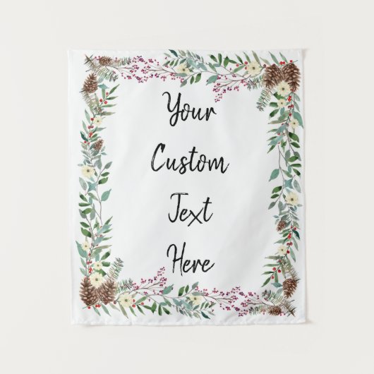 Kerstbruiloft Achtergrond, Fotofoto's ontvangen Wandkleed (Voorkant)