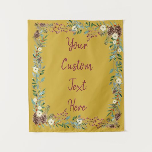 Kerstbruiloft Achtergrond, Fotofoto's ontvangen Wandkleed (Voorkant)